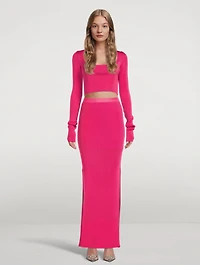Arais High-Slit Long Skirt