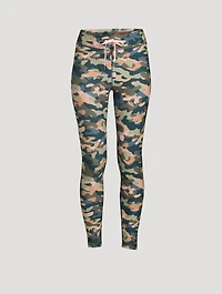 Himalaya Drawstring Midi Leggings Camo Print