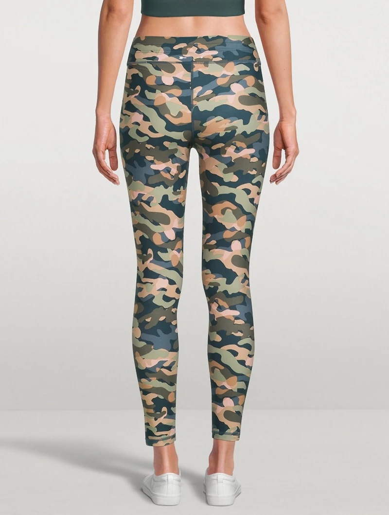 Himalaya Drawstring Midi Leggings Camo Print