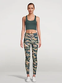 Himalaya Drawstring Midi Leggings Camo Print