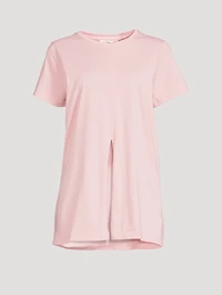 Split Cotton T-Shirt