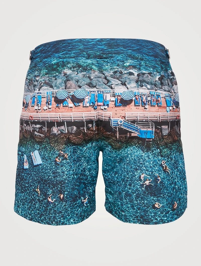 Bulldog Photographic Mid-Length Swim Shorts