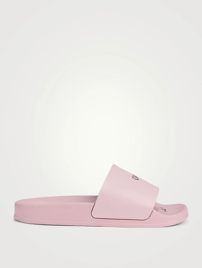 Rubber Logo Pool Slide Sandals