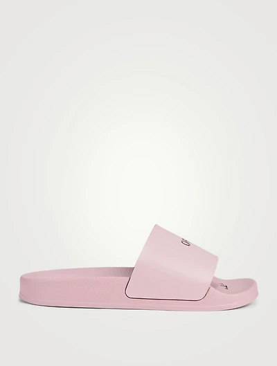 Rubber Logo Pool Slide Sandals
