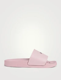 Rubber Logo Pool Slide Sandals