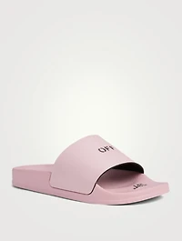Rubber Logo Pool Slide Sandals