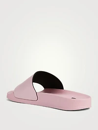 Rubber Logo Pool Slide Sandals