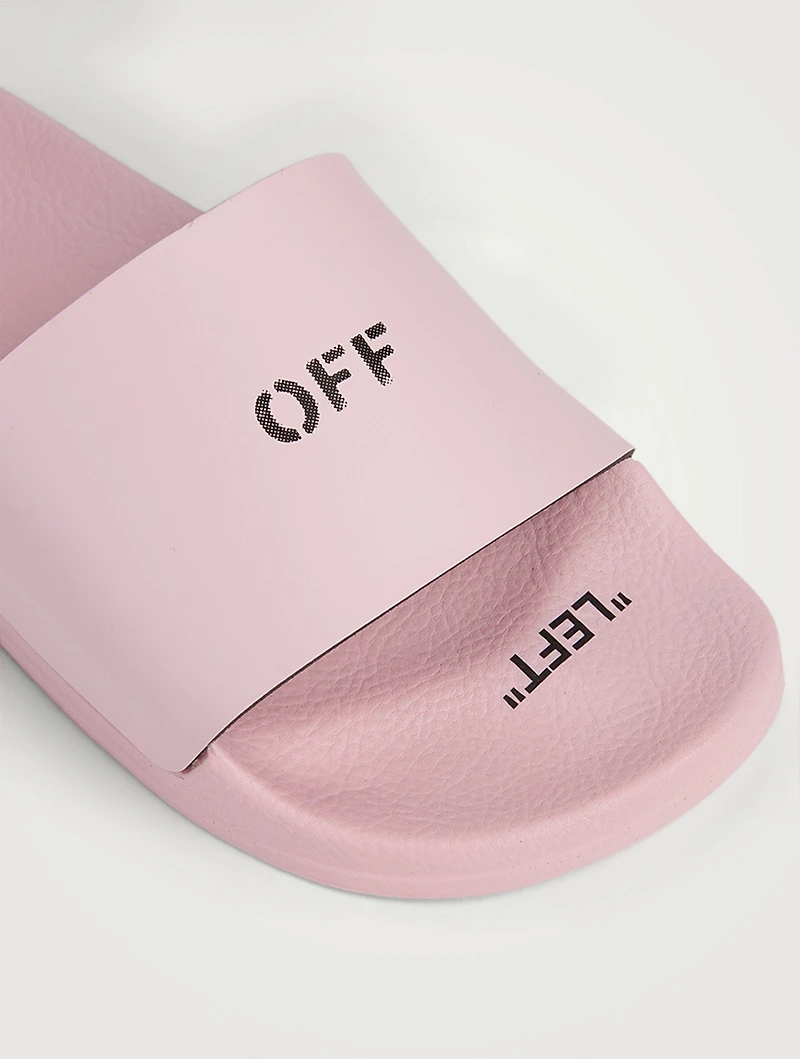 Rubber Logo Pool Slide Sandals