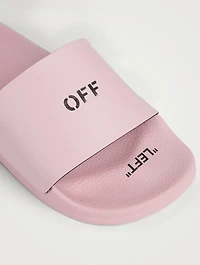 Rubber Logo Pool Slide Sandals