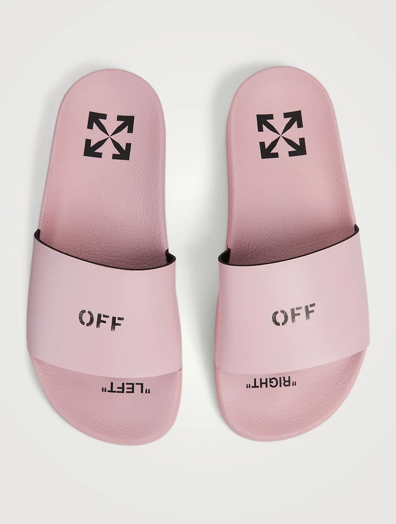 Rubber Logo Pool Slide Sandals