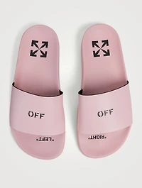 Rubber Logo Pool Slide Sandals