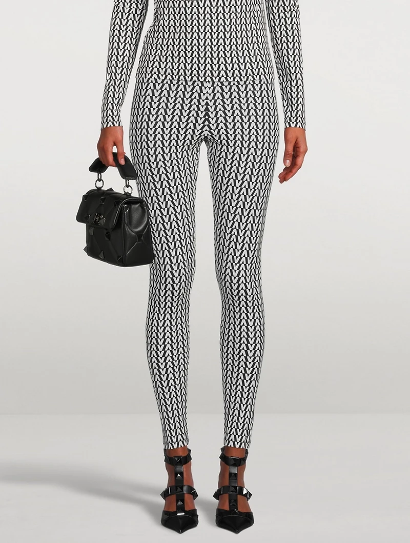Jersey Leggings V Print