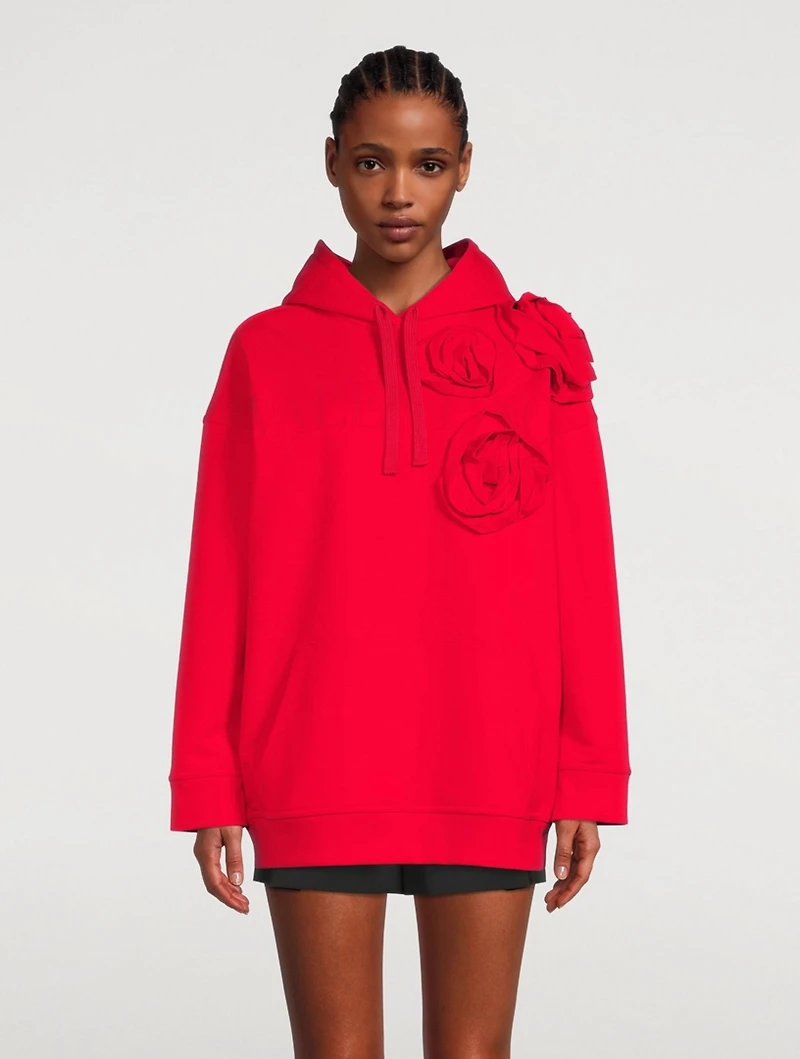 Cotton Hoodie With Applique