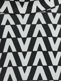 Jersey Long-Sleeve Top V Print