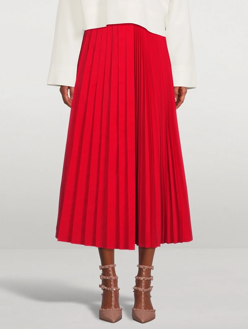 Pleated Midi Skirt