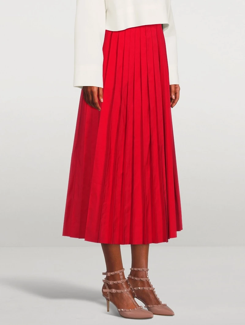Pleated Midi Skirt