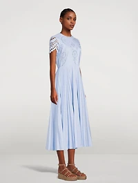 San Gallo Techno Poplin Midi Dress