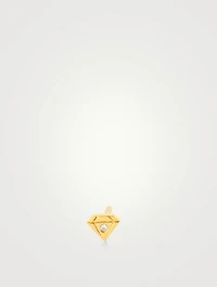 Baby 14K Gold Gem Stud Earring With Diamond