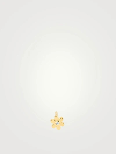 Baby 14K Daisy Stud Earring With Diamond