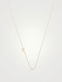 Love Letter 14K Gold J Necklace With Diamond
