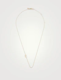 Love Letter 14K Gold J Necklace With Diamond