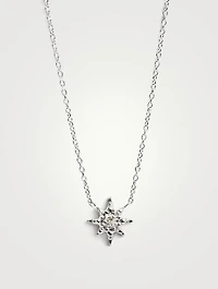Micro Aztec Sterling Silver Starburst Necklace With Topaz