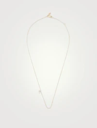 Love Letter 14K Gold M Necklace With Diamonds