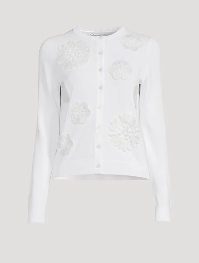 Cotton-Blend Embroidered Cardigan