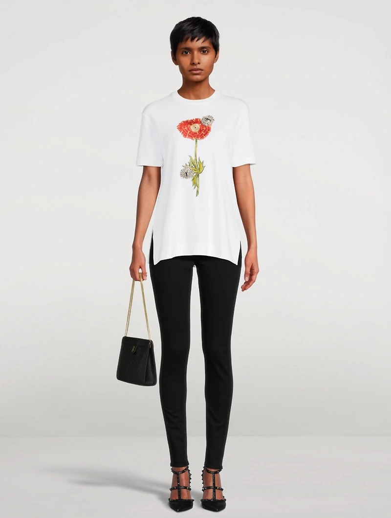 Cotton T-Shirt With Embroidery