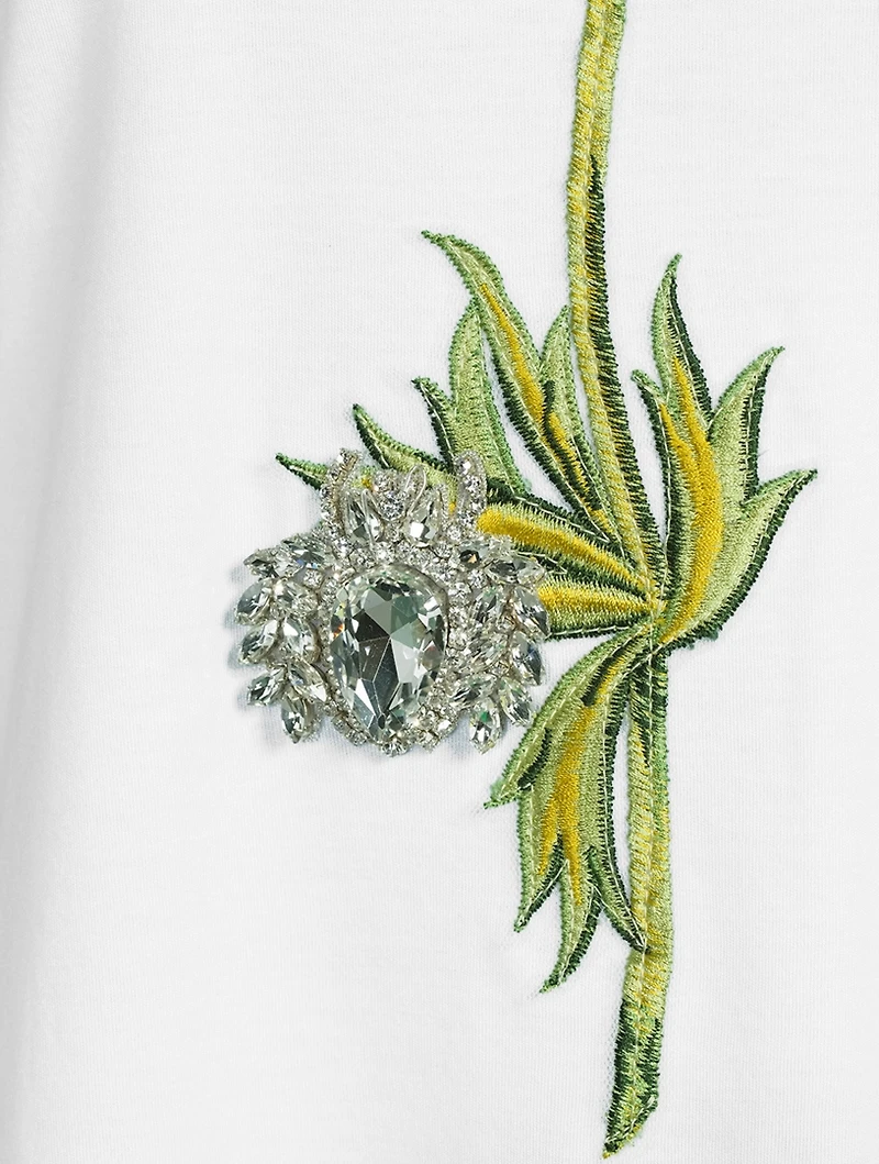 Cotton T-Shirt With Embroidery