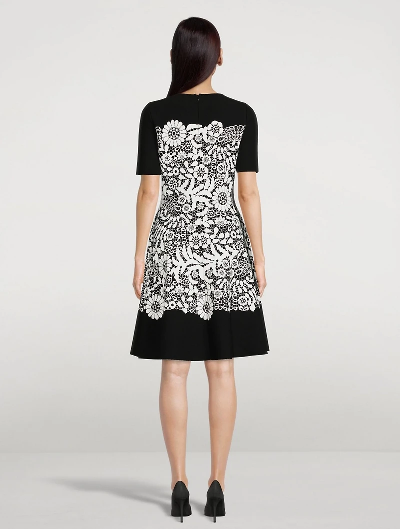 Short-Sleeve A-Line Dress
