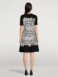 Short-Sleeve A-Line Dress