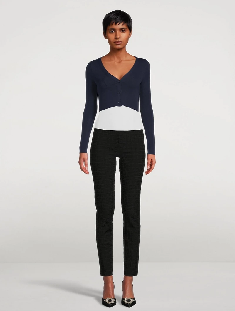 Silk Stretch Cropped Cardigan