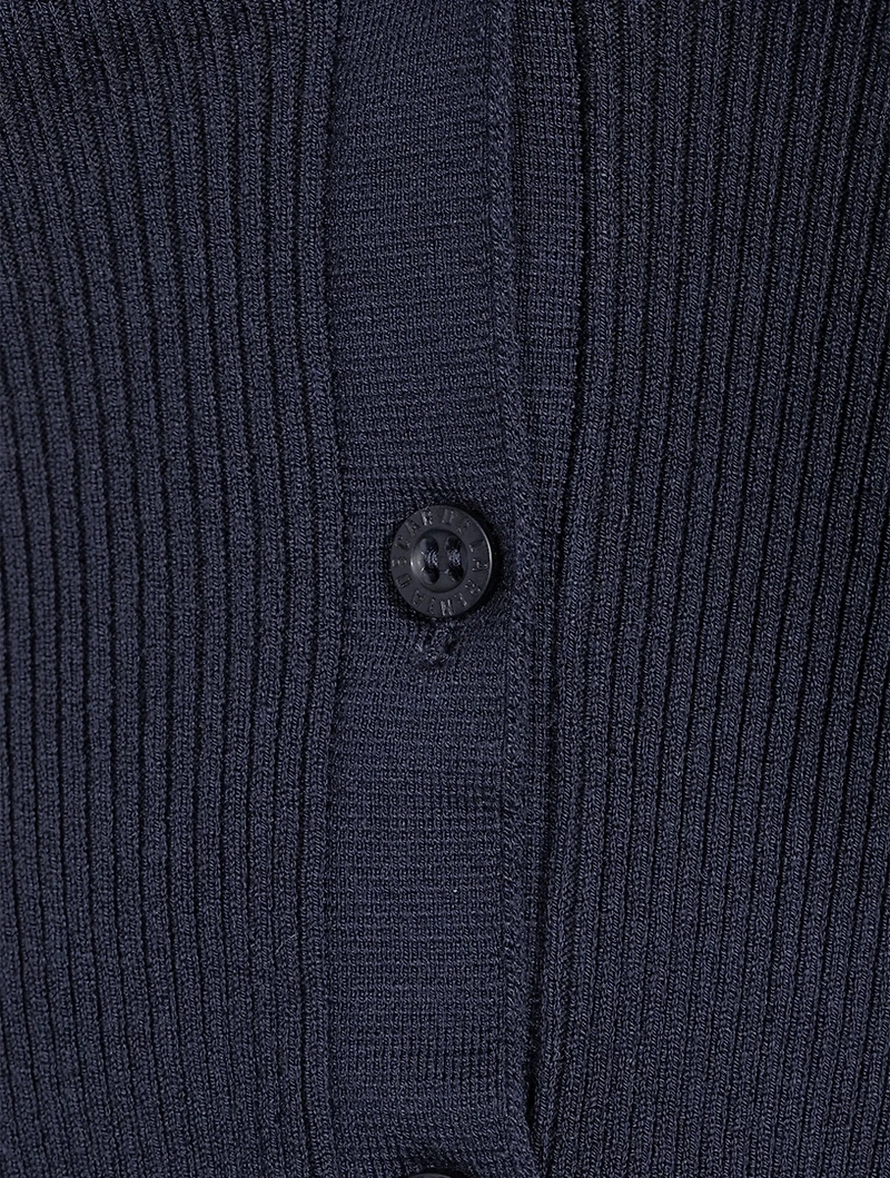 Silk Stretch Cropped Cardigan