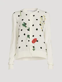 Wool Georgette Cardigan