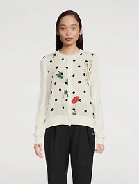 Wool Georgette Cardigan