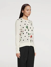 Wool Georgette Cardigan