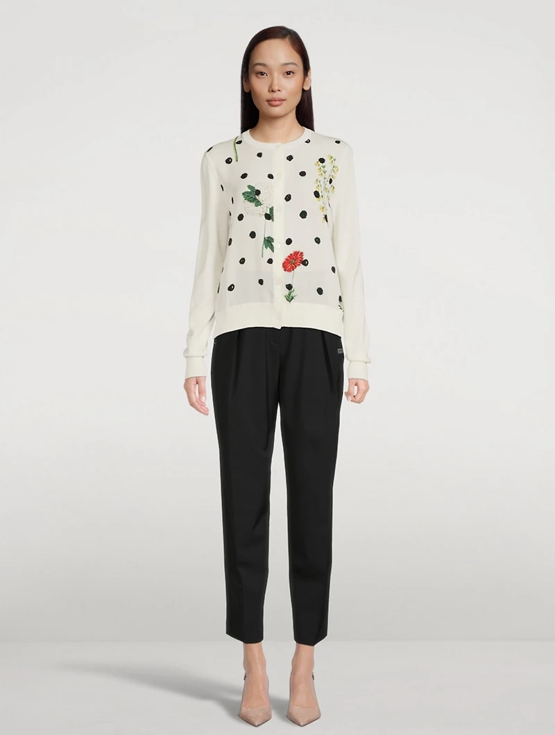 Wool Georgette Cardigan