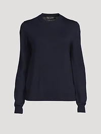 Wool Sweater With Chiffon Back