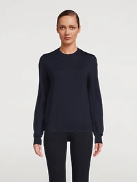 Wool Sweater With Chiffon Back