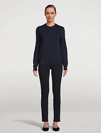 Wool Sweater With Chiffon Back