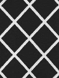 Roundneck Coat Windowpane Print