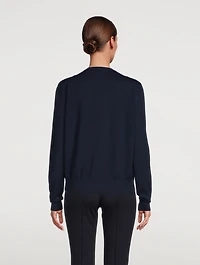 Wool Lace Embroidered Cardigan