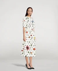 Poplin Midi Dress With Belt