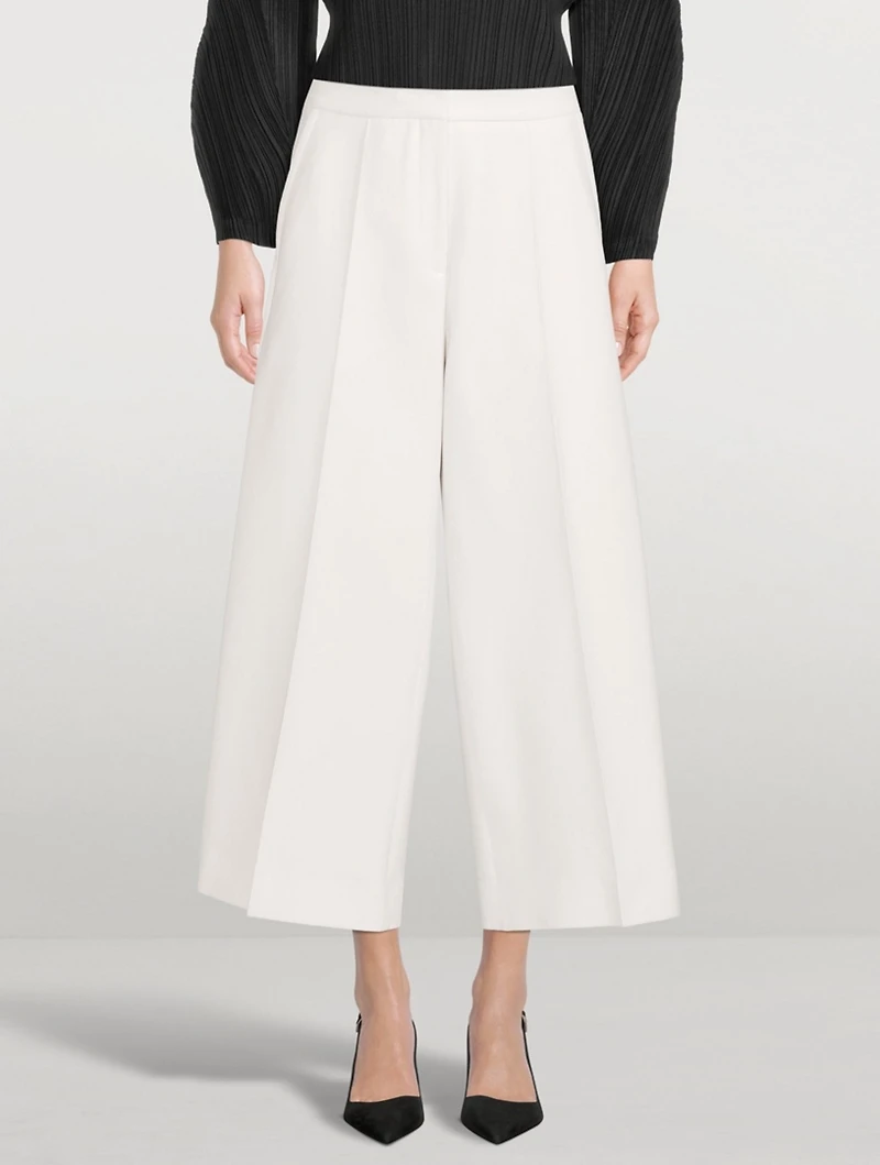 Wool-Blend Culotte Pants