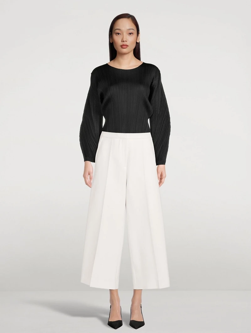 Wool-Blend Culotte Pants