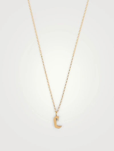 Tudor 14K Gold-Filled Pendant Necklace With C Letter
