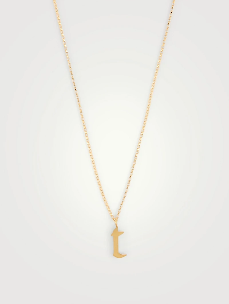Tudor 14K Gold-Filled Pendant Necklace With T Letter