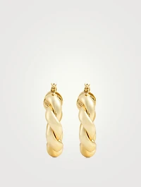 Lennon 14K Gold Plated Twist Hoop Earrings