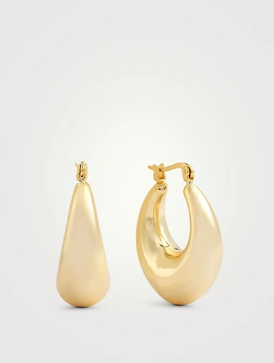 Bowery 14K Gold Plated Hoop Earrings